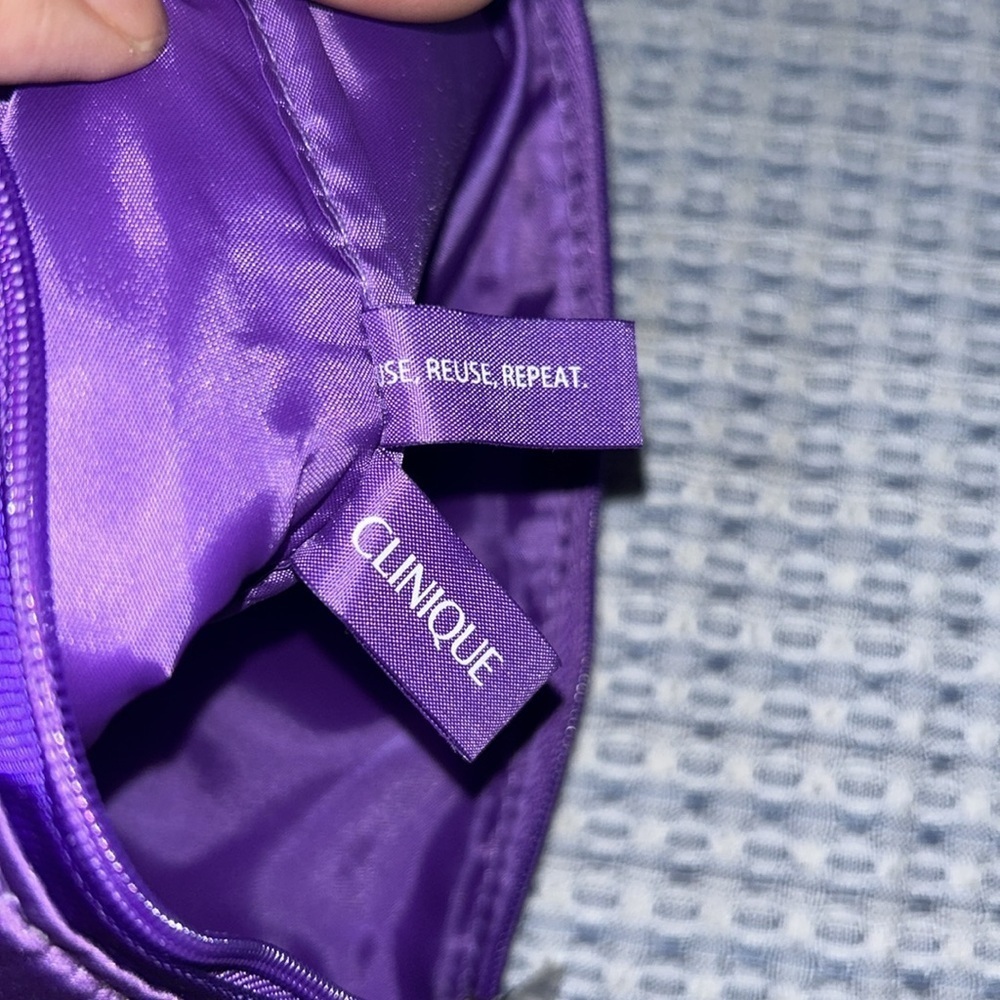 Clinique Purple Cosmetic Bag - Picture 6 of 6